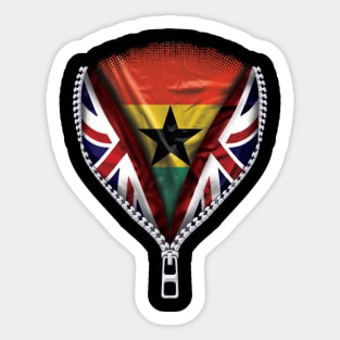 Ghanaian Flag  Ghana Flag zipped British Flag - Gift for Ghanaian From Ghana Sticker